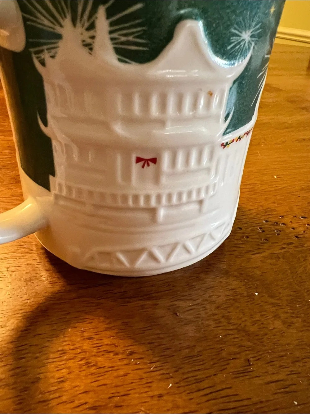 Shanghai China Starbucks relief collectors mug 2015, green